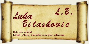Luka Bilašković vizit kartica